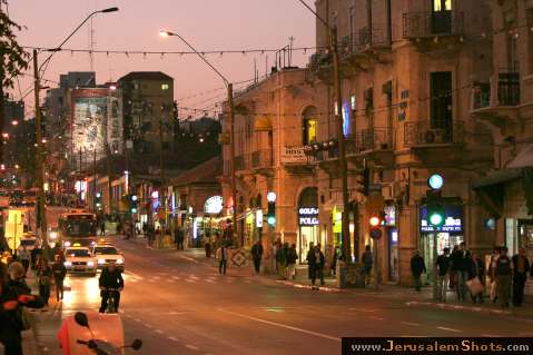 Jaffa street at night